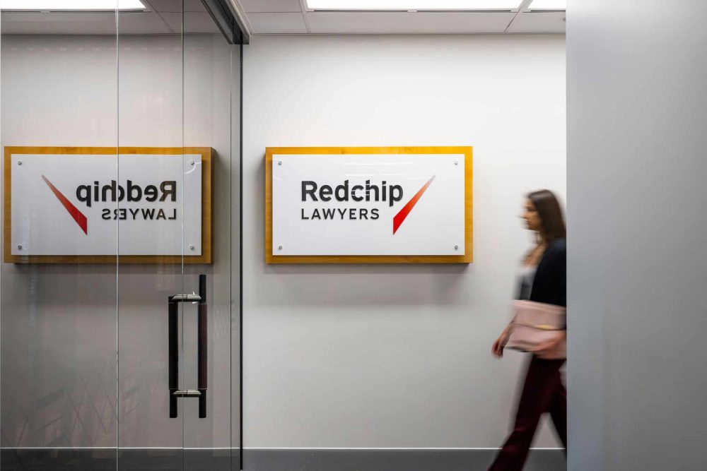 Redchip Lawyers office entry sign
